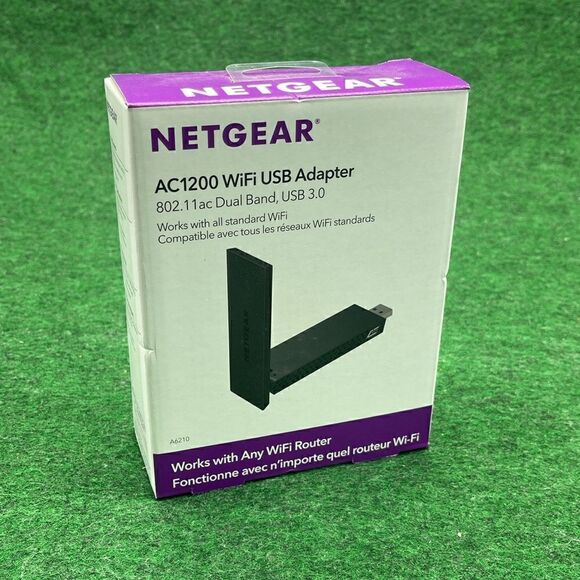 Netgear AC1200 WiFi USB 3.0 Adapter 802.11ac Dual Band A6210 - Sealed Box - Picture 1 of 2